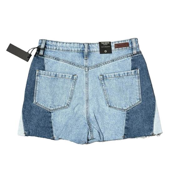 NWT! Blank NYC The Reeve Juicy Patchwork Colorblock Denim Shorts - Size 28 - Picture 5 of 7